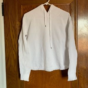 Ralph Lauren White Hooded Sweater - 100% Cotton- Women's Size M